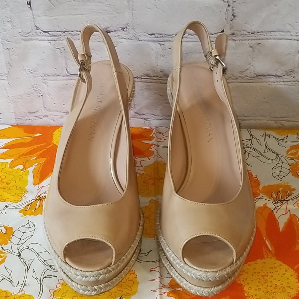 New Stuart Weitzman Wedge Heel Sandals Size 10